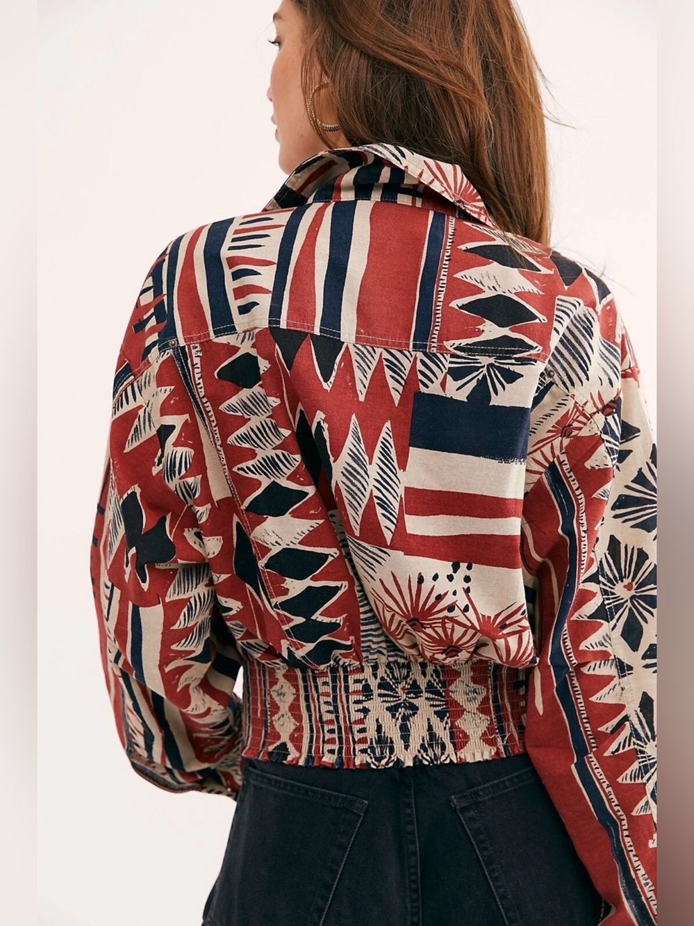 FREE PEOPLE Golden Nile‎ Jacket Shirt Aztec S - Picture 2 of 10